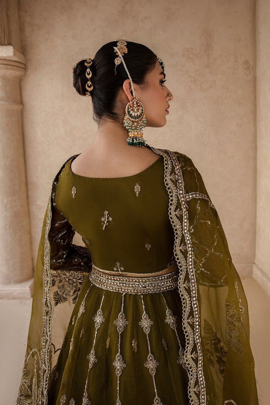 Zarposh Jahanara Festive Embroidered Organza Unstitched 3Pc Suit - MAYA
