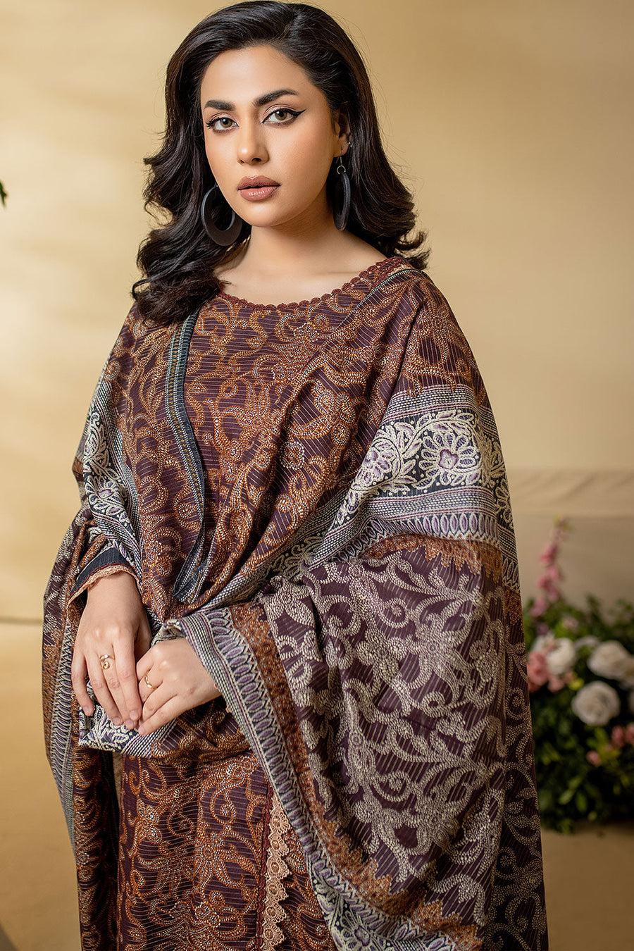 ASK-12 - SAFWA AMORA MASURI KHADDAR 3 PIECE COLLECTION