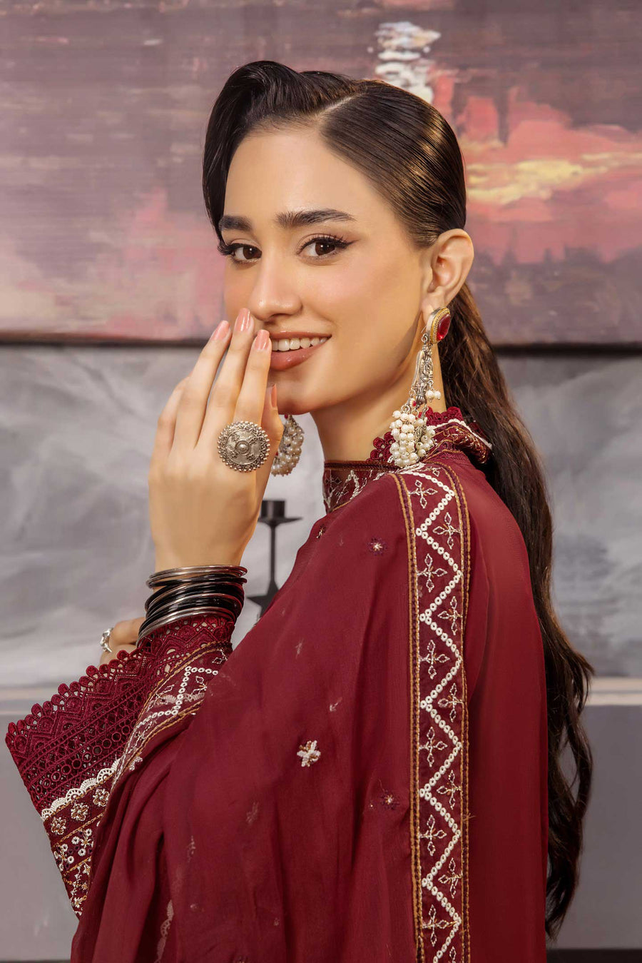 Zarya by Safwa Embroidered Viscose Unstitched 3Pc Suit ZAR-07