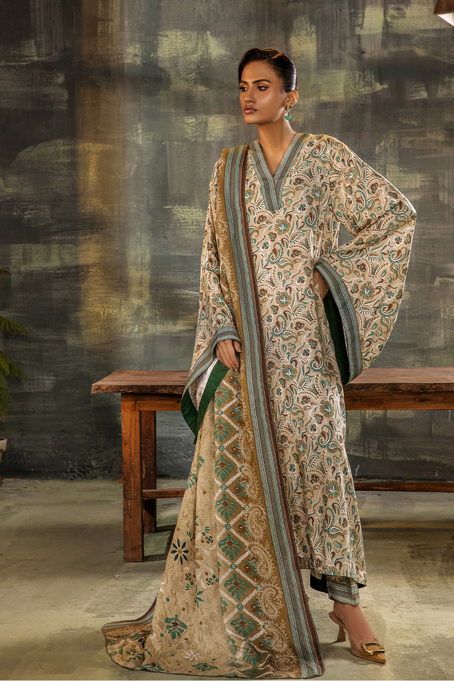Melora by Safwa Digital Printed Doria Viscose Unstitched 3Pc Suit MLO-08