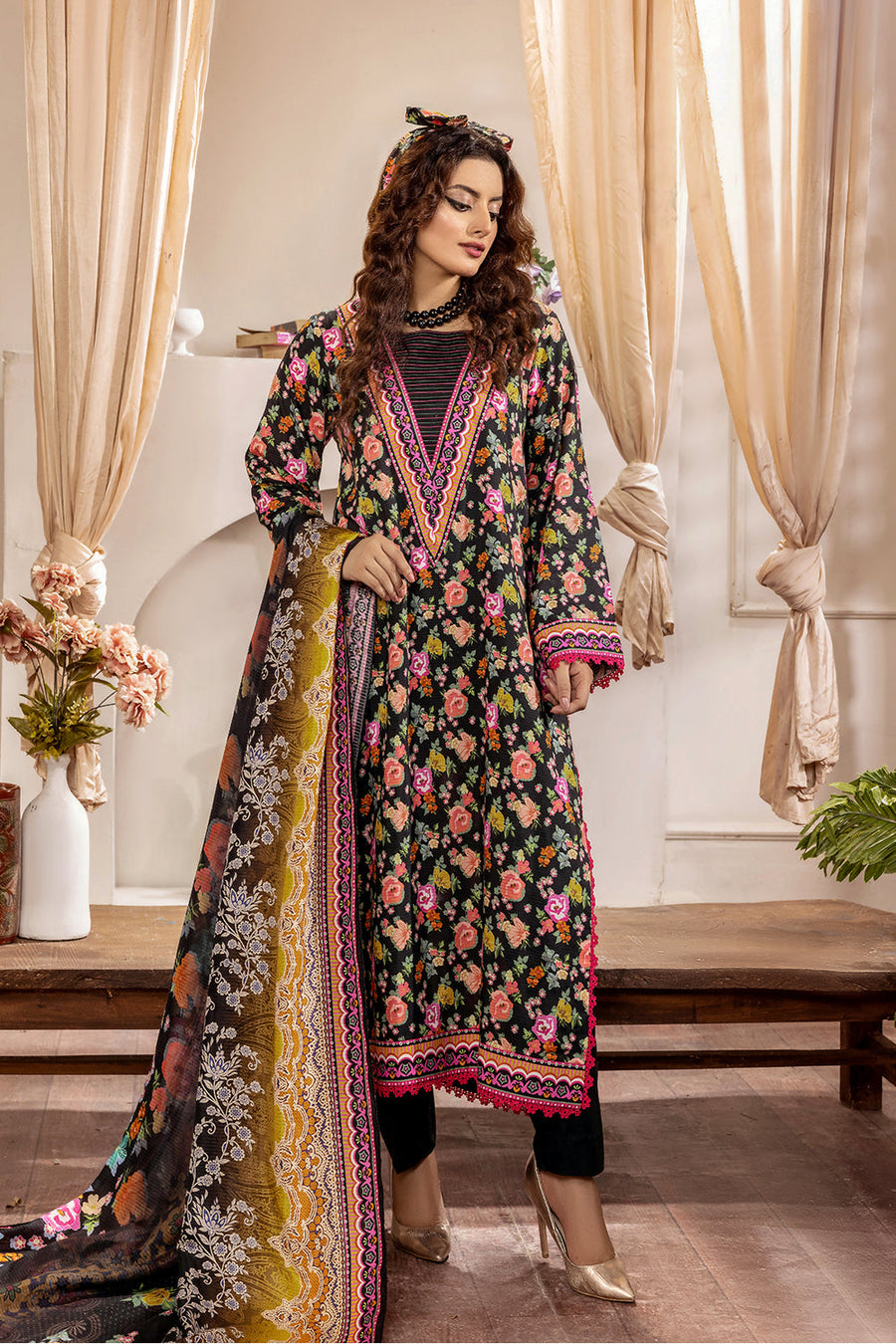 Rada by Safwa Digital Printed Doria Viscose Unstitched 3Pc Suit RAD - 09