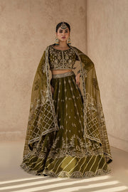 Zarposh Jahanara Festive Embroidered Organza Unstitched 3Pc Suit - MAYA