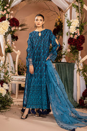 Safwa Greta Premium Embroidered Lawn Unstitched 3Pc Suit SGR-09