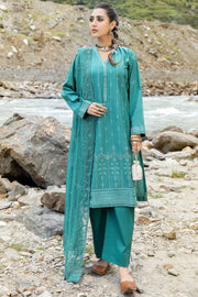 Safwa Clara Premium Embroidered Cotton Lawn Unstitched 3Pc Suit CAA-09