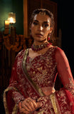 Fabiha Fatima Mehar-o-Maah Embroidered Net Unstitched 3Pc Suit - RUBY