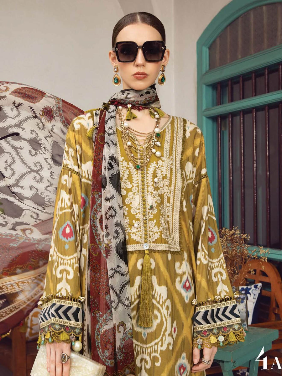 Maria B Mprints Fall Edit Unstitched Cambric 3Pc Suit MPT-1904-A