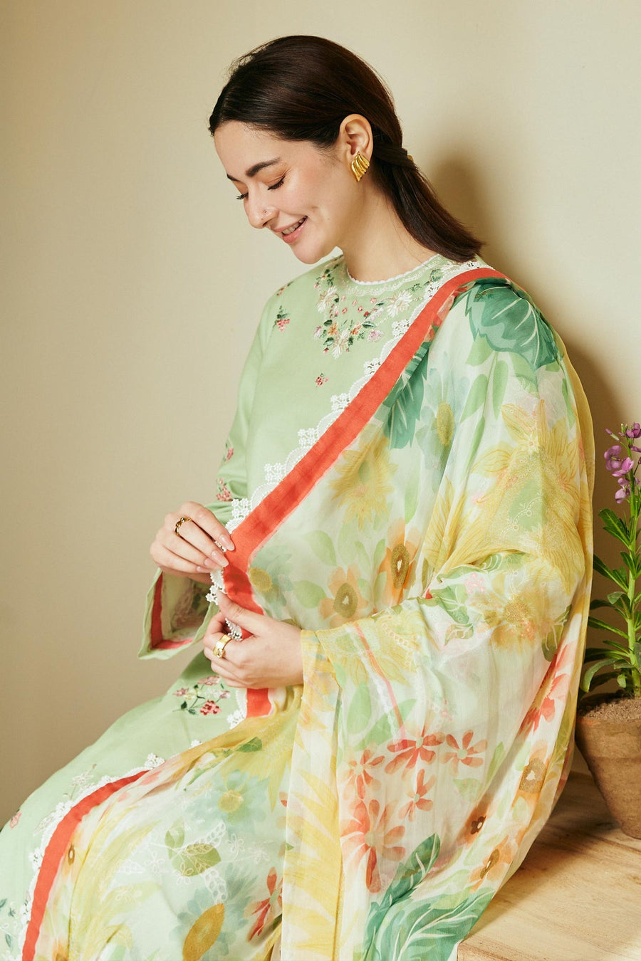 Coco by Zara Shahjahan Embroidered Lawn Unstitched 3Pc Suit D-04A MAHAY