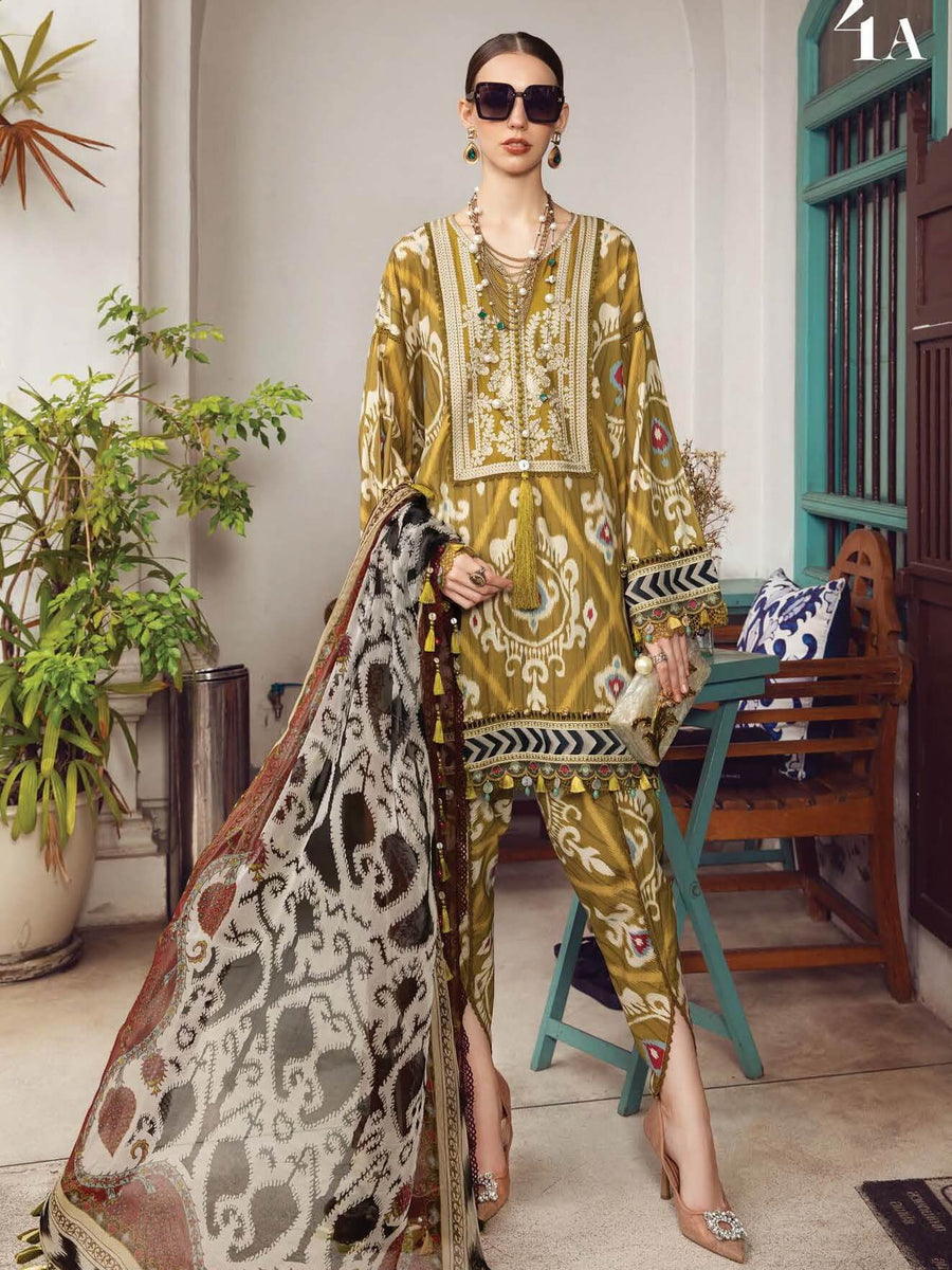 Maria B Mprints Fall Edit Unstitched Cambric 3Pc Suit MPT-1904-A