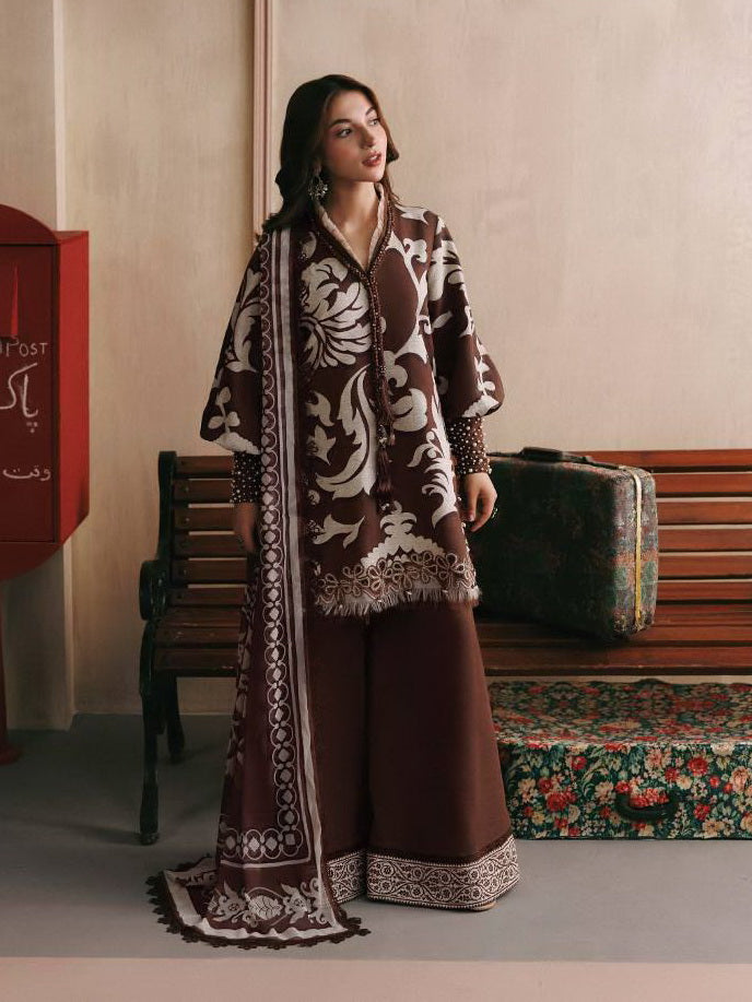 Maria B MBasics Embroidered Slub Khaddar Unstitched 3Pc Suit MB-CUSV15-04A