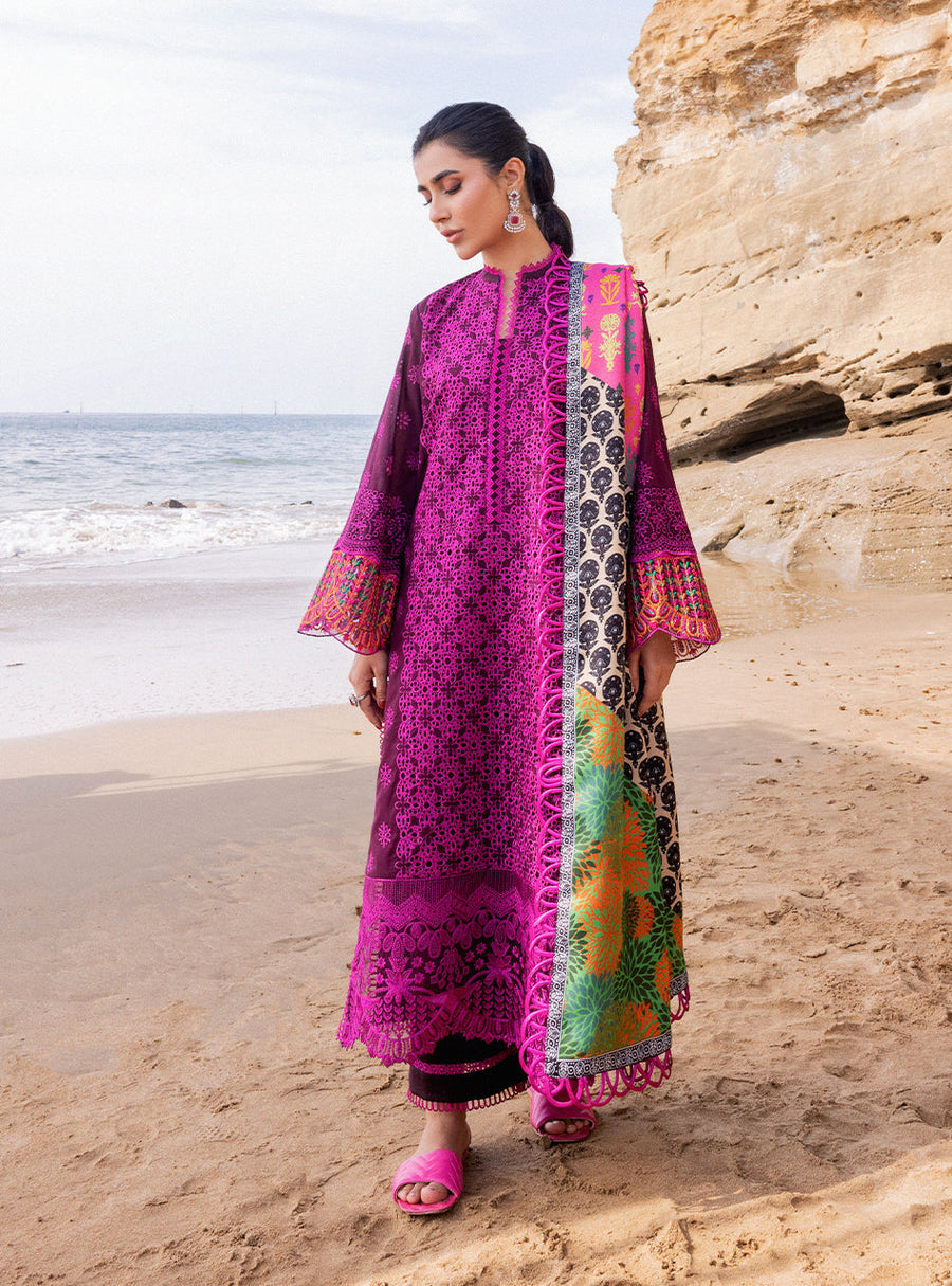Zainab Chottani Embroidered Chikankari Lawn Unstitched 3Pc Suit D-04B Naysa