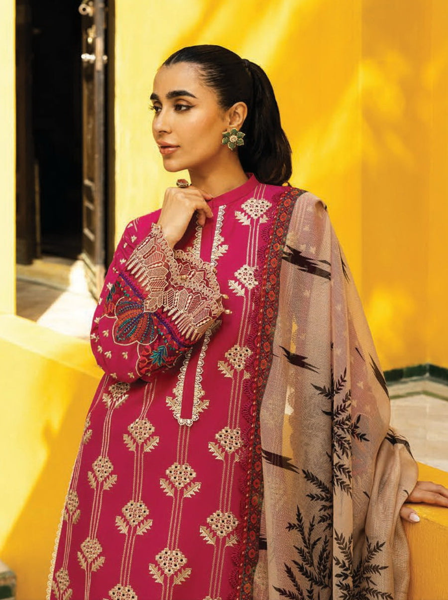 Zainab Chottani Embroidered Chikankari Lawn Unstitched 3Pc Suit D-04B Aanya