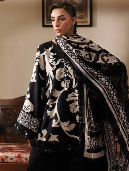 Maria B MBasics Embroidered Slub Khaddar Unstitched 3Pc Suit MB-CUSV15-04B