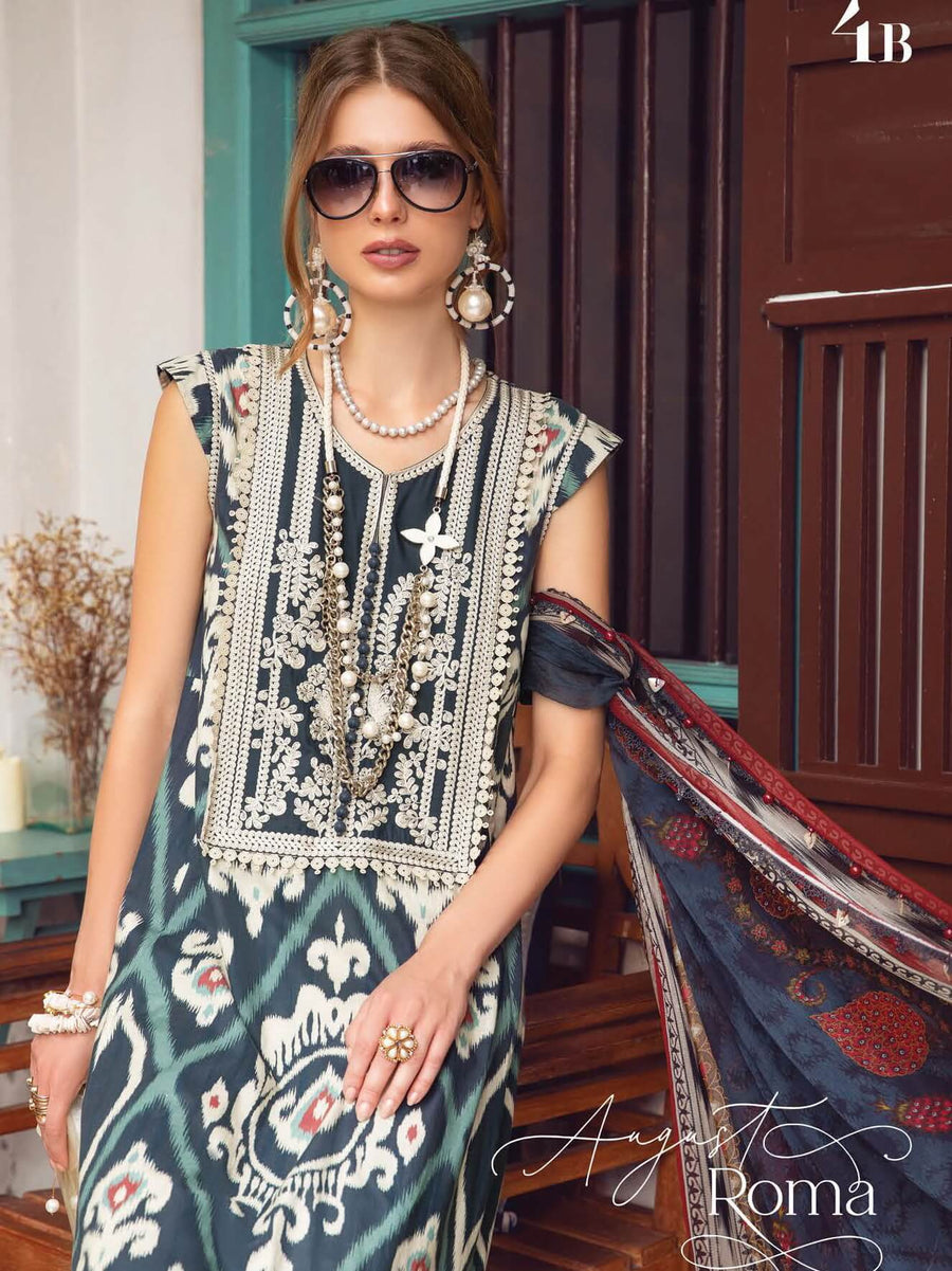 Maria B Mprints Fall Edit Unstitched Cambric 3Pc Suit MPT-1904-B
