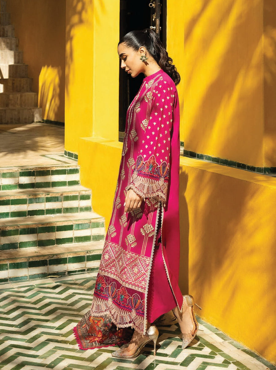Zainab Chottani Embroidered Chikankari Lawn Unstitched 3Pc Suit D-04B Aanya