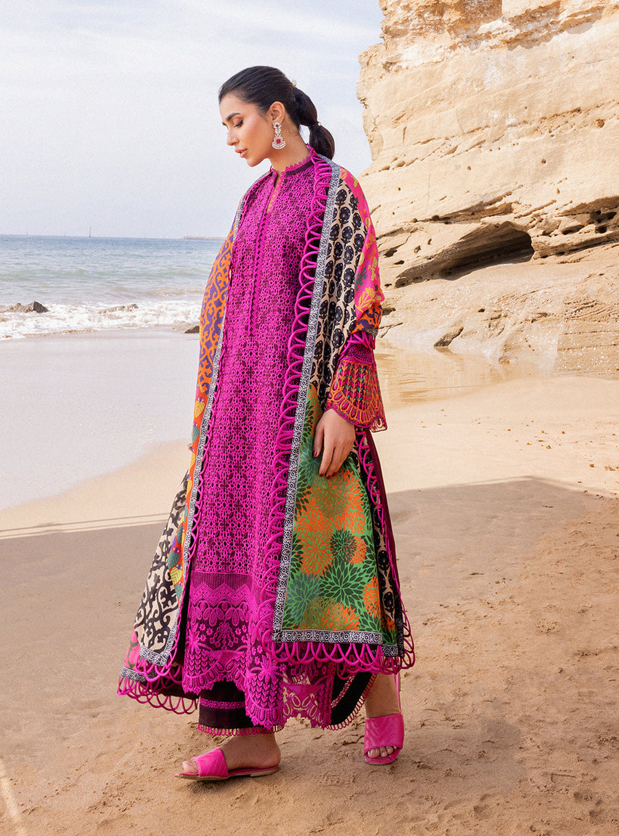 Zainab Chottani Embroidered Chikankari Lawn Unstitched 3Pc Suit D-04B Naysa