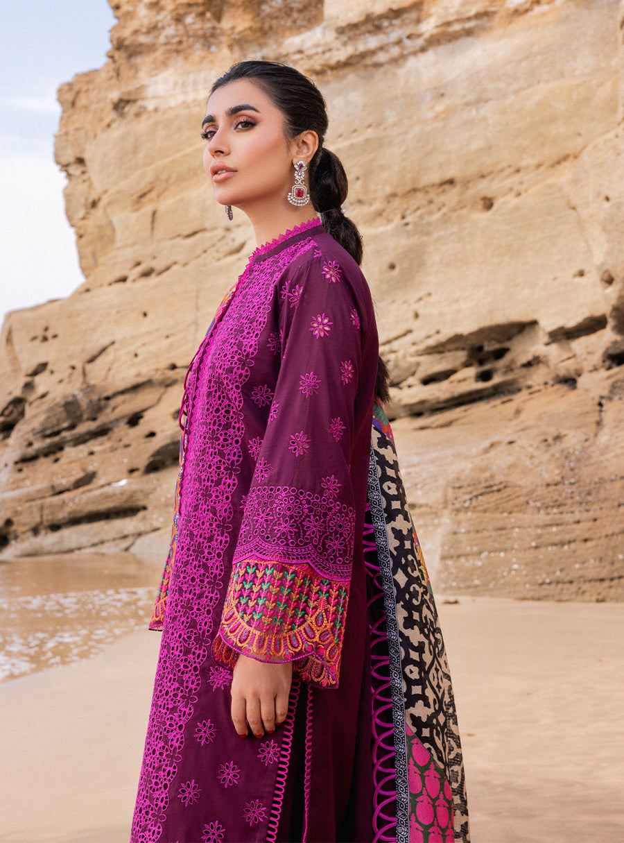 Zainab Chottani Embroidered Chikankari Lawn Unstitched 3Pc Suit D-04B Naysa