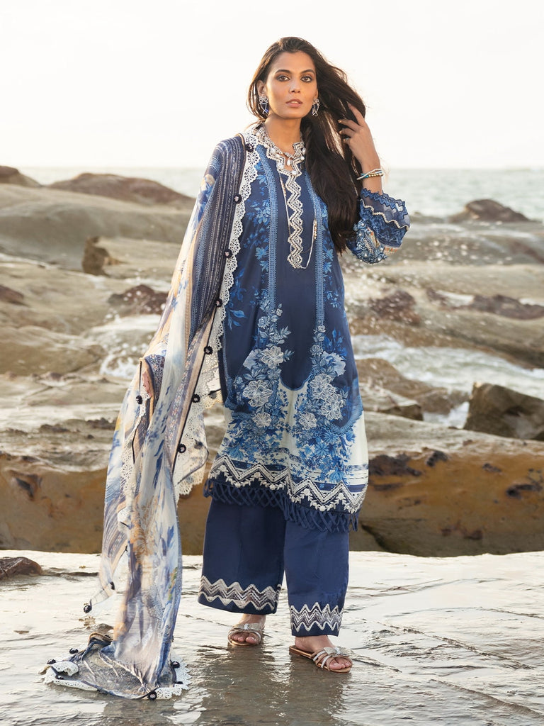 Signature by Elaf Premium Unstitched Embroidered Lawn 3 Piece Suit EL26USP ESA-8B ANASTASSIA - Summer Collection