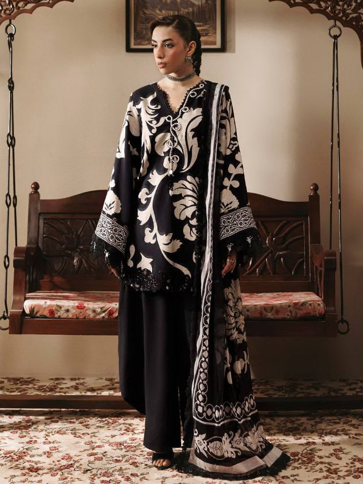 Maria B MBasics Embroidered Slub Khaddar Unstitched 3Pc Suit MB-CUSV15-04B