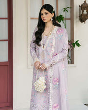 Zevk Flora Festive Embroidered Lawn Unstitched 3Pc Suit - LILLY