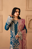 Emaan Adeel Sheherzadi Embroidered Chiffon Unstitched 3Pc Suit - KAVYA