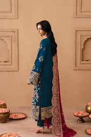 Emaan Adeel Sheherzadi Embroidered Chiffon Unstitched 3Pc Suit - KAVYA
