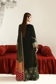 Emaan Adeel Zarposh Embroidered Velvet Unstitched 3Pc Suit - AARISH
