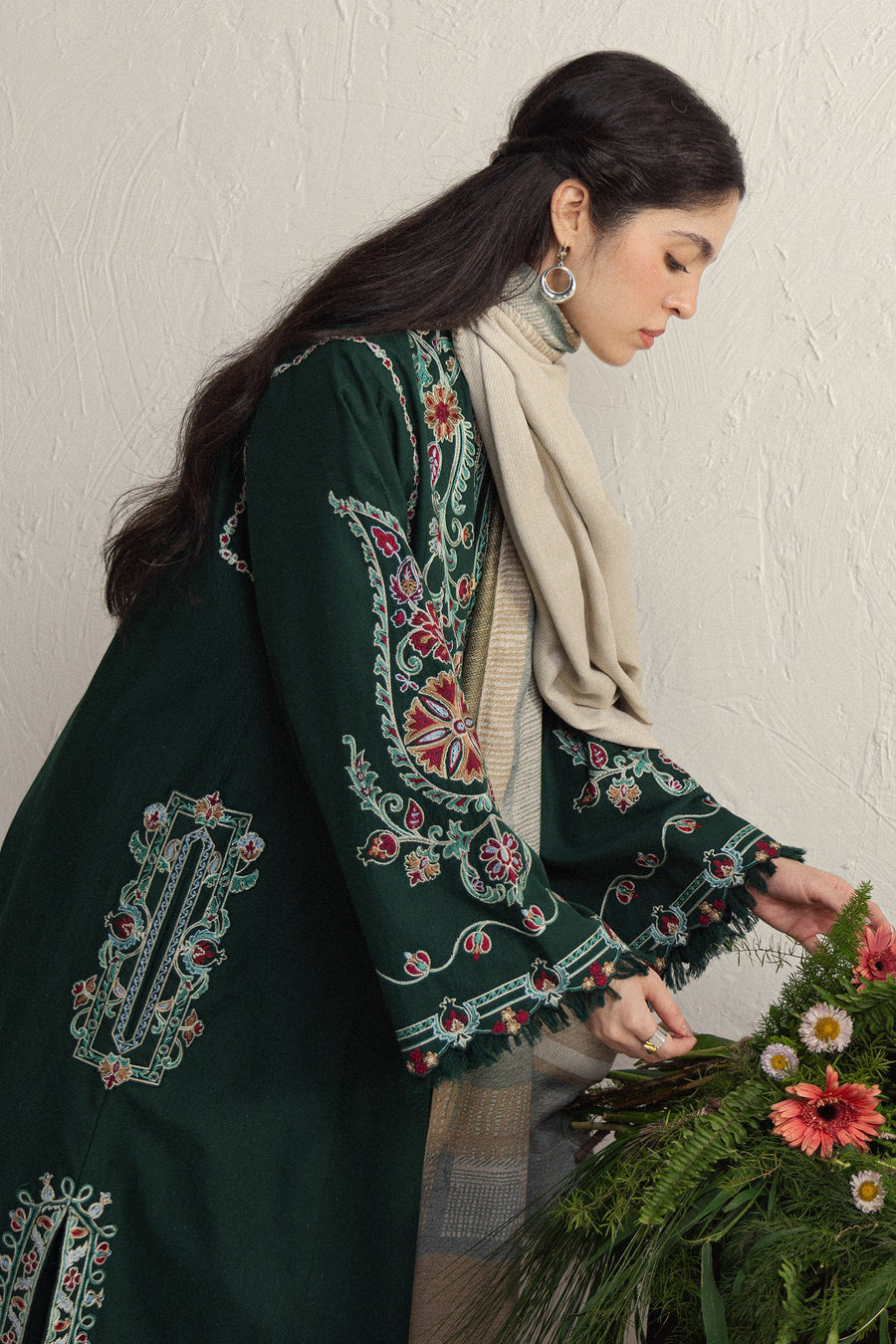 Coco Zara Shahjahan Embroidered Karandi Unstitched 3Pc D-2B OCHRE