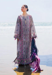 Alyaanah LuxurySchiffli Lawn and Digital Printed Pure Tissue Silk Dupatta from ELAF's 'HAI KUCH' Festive Lawn 2024 Collection.