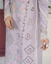 Zevk Flora Festive Embroidered Lawn Unstitched 3Pc Suit - LILLY