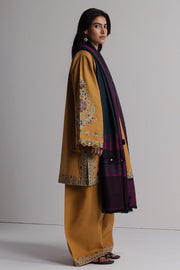 Coco Zara Shahjahan Embroidered Karandi Unstitched 3Pc D-2A OCHRE