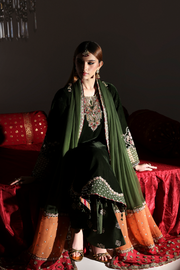 Emaan Adeel Zarposh Embroidered Velvet Unstitched 3Pc Suit - AARISH