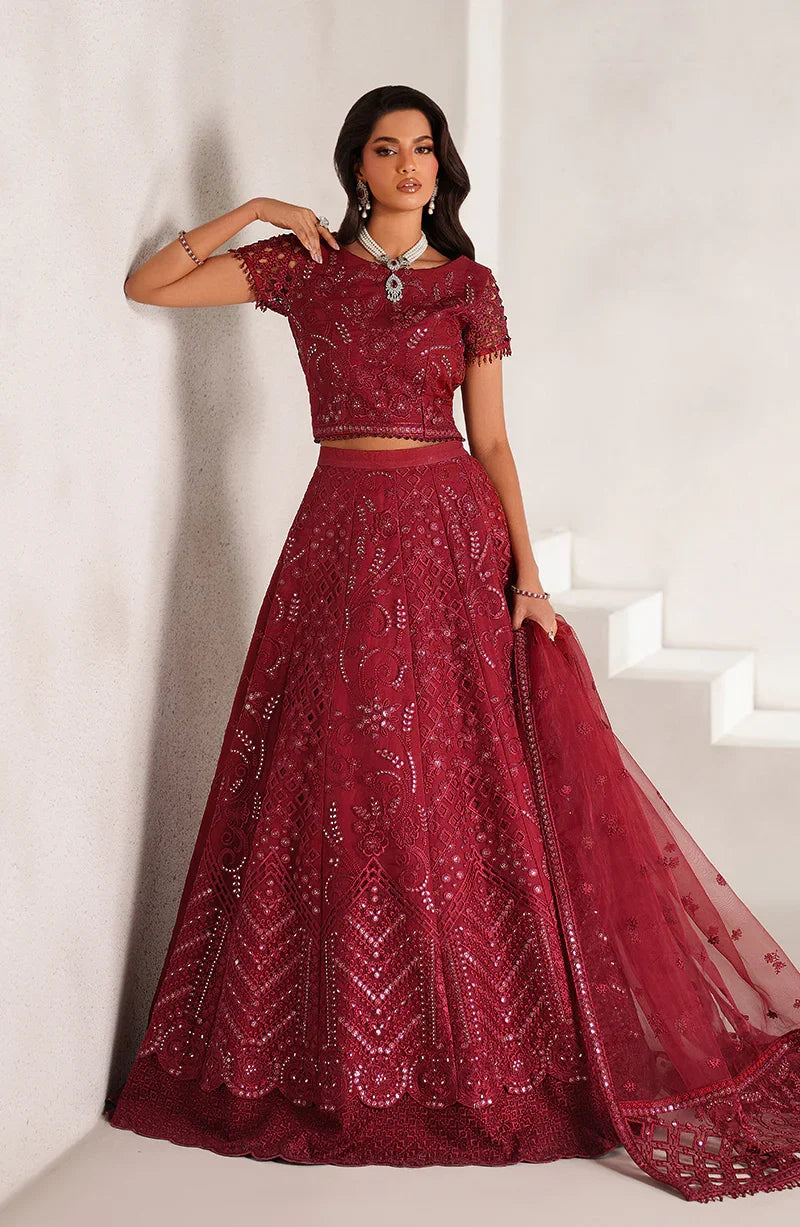 Zarif Muse Thread Embroidered Organza Unstitched 3Pc Suit ZE-MT-01 Sheen