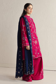 Coco Zara Shahjahan Embroidered Khaddar Unstitched 3Pc D-8B NAIRANG