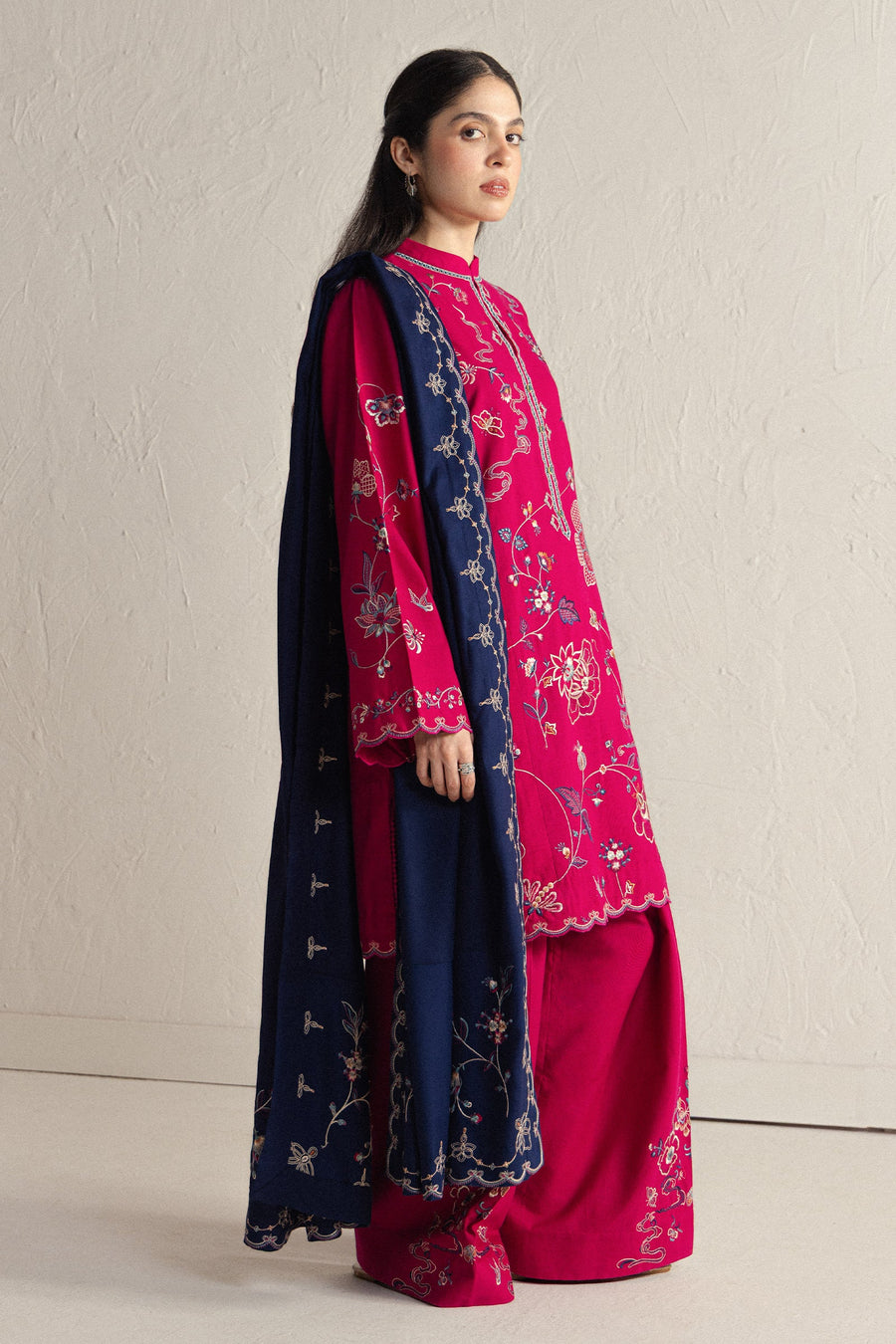 Coco Zara Shahjahan Embroidered Khaddar Unstitched 3Pc D-8B NAIRANG