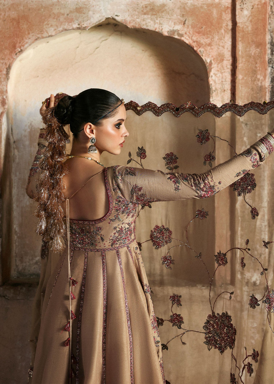 Hussain Rehar Massarat Embroidered Raw Silk Unstitched 3Pc Suit - Mahvash