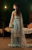 Fabiha Fatima Mehar-o-Maah Embroidered Net Unstitched 3Pc Suit - AQUAMARINE