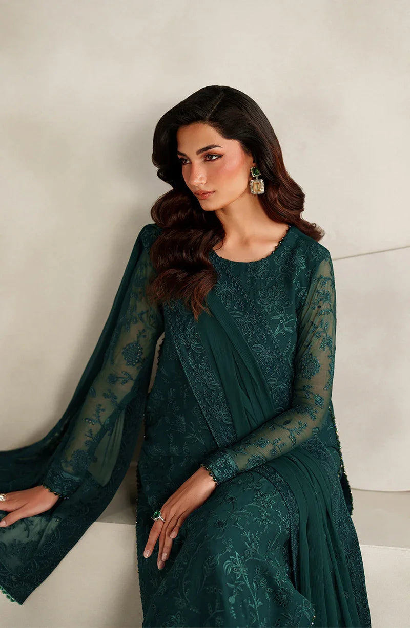 Zarif Muse Thread Embroidered Chiffon Unstitched 3Pc Suit ZE-MT-06 Sayah