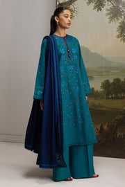 Coco Zara Shahjahan Embroidered Karandi Unstitched 3Pc D-7A TABASSUM