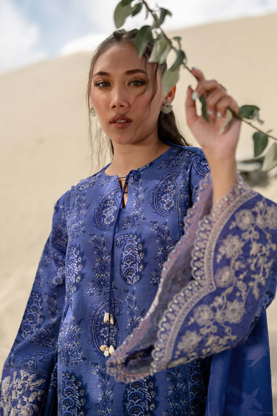 Maria.B M.Basics Printed Khaddar Unstitched 3Pc Suit D-08A
