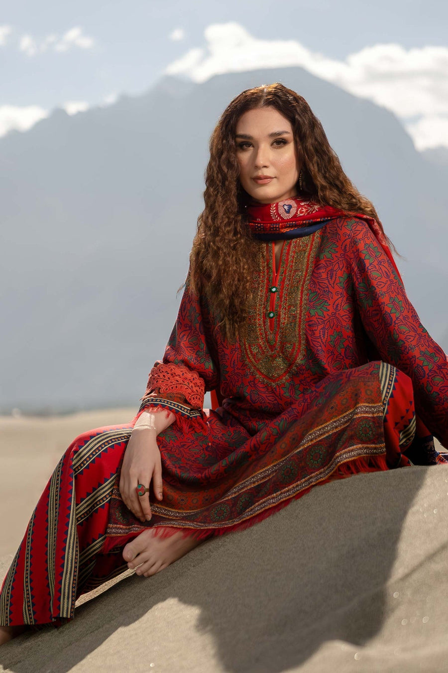 Maria.B M.Basics Printed Marina Twill Unstitched 3Pc Suit D-11B