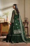 Fabiha Fatima Mehar-o-Maah Embroidered Organza Unstitched 3Pc Suit - EMERALD