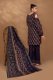 Ixora by Safwa Fine Printed Doria Lawn Unstitched 3Pc Suit ICS-24
