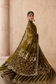Zarposh Jahanara Festive Embroidered Organza Unstitched 3Pc Suit - MAYA