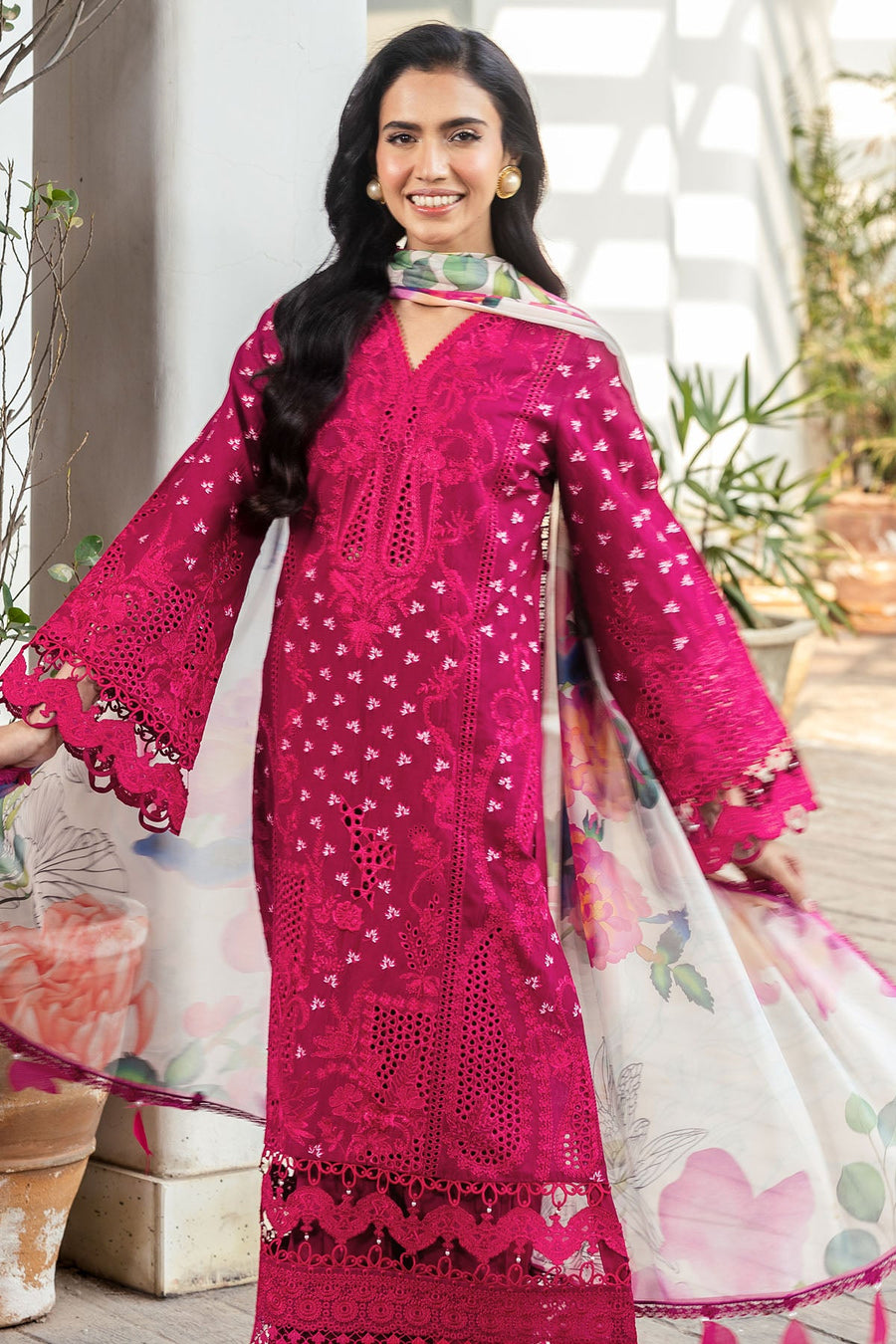 Motifz Premium Vol-02 Embroidered Lawn Unstitched 3Pc Suit 5311-LIANA