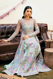 EZRA Luxury Wedding Hand Embellished Net Unstitched 3Pc Suit - SIBEL