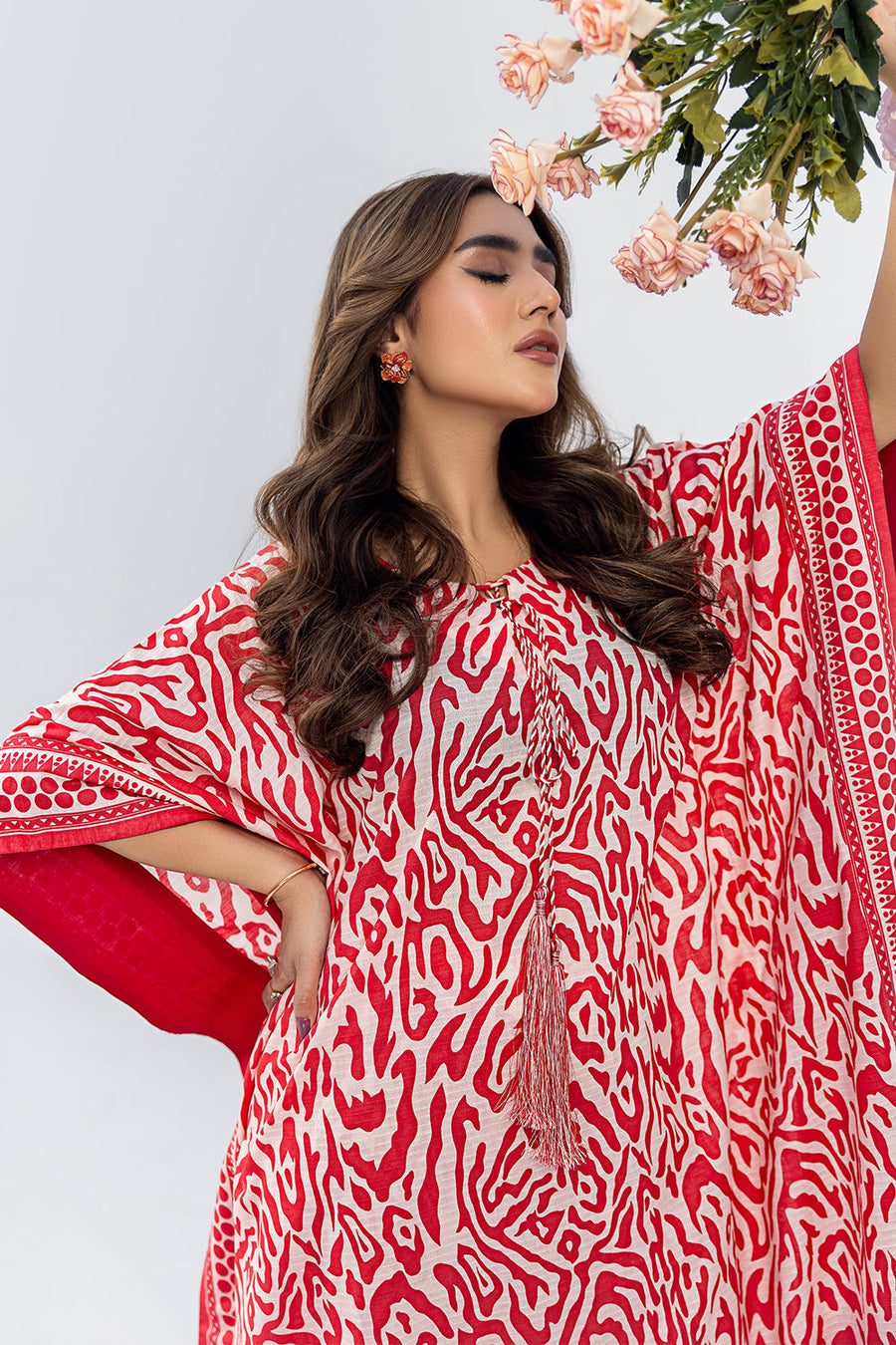 Safwa Orla Unstitched Printed Lawn 2Piece Suit - OR 96