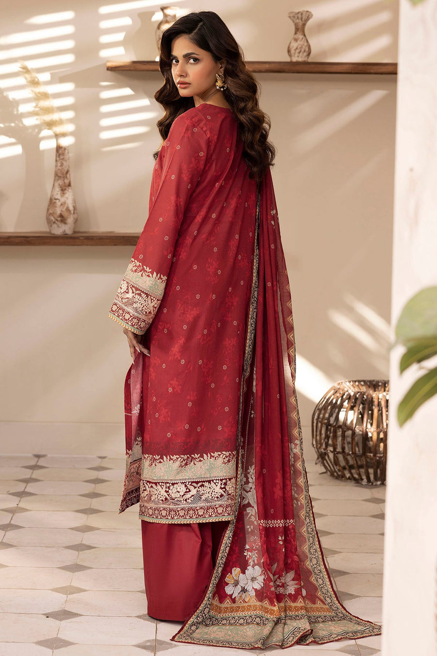 Motifz Umang Premium Embroidered Lawn Unstitched 3Pc Suit 5412-EMINE