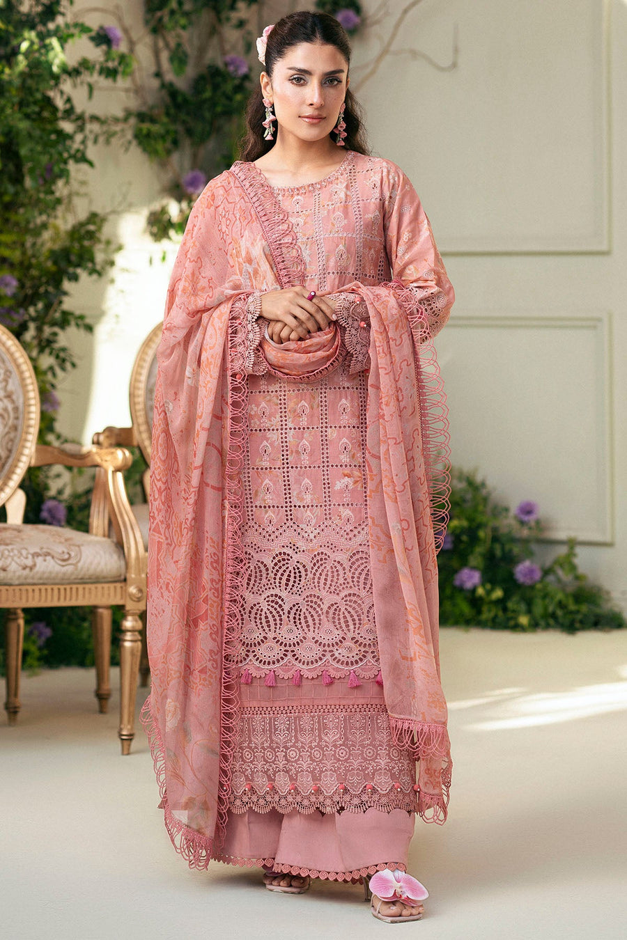 Motifz Amal Embroidered Lawn Unstitched 3Pc Suit 5427-LOTUS
