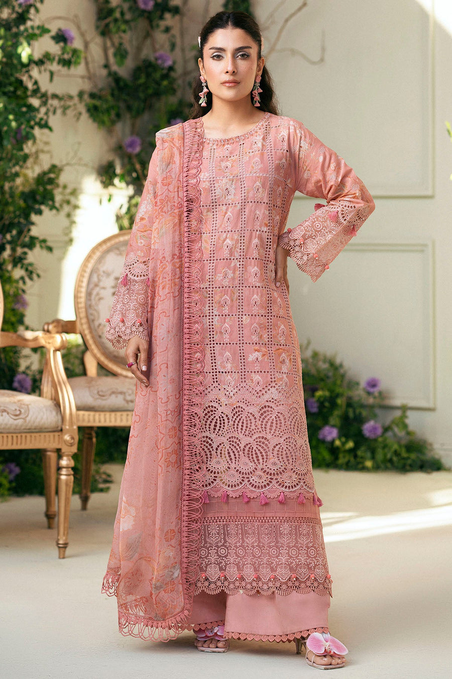 Motifz Amal Embroidered Lawn Unstitched 3Pc Suit 5427-LOTUS