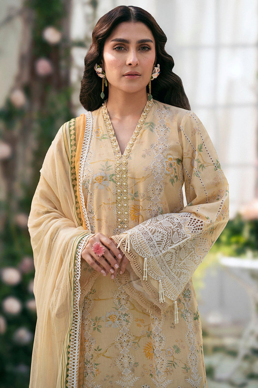Motifz Amal Embroidered Lawn Unstitched 3Pc Suit 5429-ORCHID